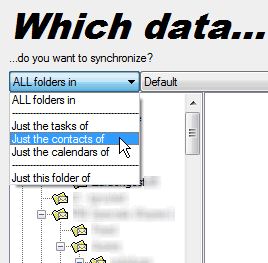 Synchronize only the contacts